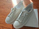 百麗壓花小白鞋男鞋牛皮青春舒適厚底板鞋A1128BM3 白色 43 曬單實(shí)拍圖