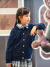 納維凱爾（Navigare）兒童毛衣男童外套女童針織開(kāi)衫學(xué)院風(fēng)百搭毛衫麻花開(kāi)衫深藍160 曬單實(shí)拍圖