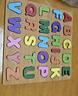 木制數字字母幾何圖形積木手抓板玩具 兒童英文早教拼板 拼圖板-數字款-1板（塑封裝） 無(wú)規格 曬單實(shí)拍圖