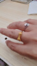 夢(mèng)金園在逃公主蝴蝶結黃金戒指5D硬金閉口食指戒 曬單實(shí)拍圖