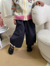 G.duck小黃鴨女童褲子春秋2026新款兒童休閑褲百搭女孩寶寶波點(diǎn)長(cháng)褲棉質(zhì) 藏青色 90 90碼建議80-90cm1歲半-2歲 曬單實(shí)拍圖