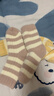 貓人【加絨加厚保暖條紋】女士襪子女冬中筒襪毛絨地板長(cháng)襪月子襪3雙 曬單實(shí)拍圖
