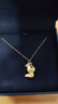 中國珠寶皇冠小蛇黃金項鏈女足金吊墜生日禮物送女朋友老婆 吊墜*金重約1.6g【贈銀鏈】 曬單實(shí)拍圖