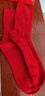LangSha兒童紅色襪子秋冬男童女童精梳棉本命年童襪寶寶馬年新年中筒襪 曬單實(shí)拍圖