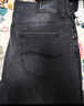 Lee25秋冬新舒適中腰錐形五袋款深灰色男牛仔褲潮 曬單實(shí)拍圖