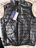 羅蒙輕薄羽絨服男士背心短款立領(lǐng)大碼薄款冬裝輕便內外穿馬甲男裝速干 黑色 S (100-115斤) 曬單實(shí)拍圖