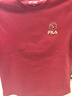 FILA 斐樂(lè )官方情侶針織短袖衫2026春季新款時(shí)尚休閑純棉海棠花T恤 水華朱-RD M 170/92A/M 曬單實(shí)拍圖