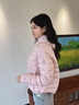 波司登（BOSIDENG）【云絨小排骨】26小龜背短款女保暖連帽90羽絨B260135054M 水晶粉1199 M 165/88A 體重約110-120斤 曬單實(shí)拍圖