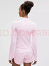 lululemon丨Lightweight 女士輕盈版跑步夾克 防曬 LW3FU5S 柔紗粉 XS /4 曬單實(shí)拍圖
