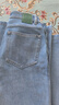 哈吉斯（HAZZYS）女裝 26春季新款女士PHIZ系列休閑微喇水洗牛仔褲女ATDSP0DBX06 藍色BL 34 (155/66A 34) 曬單實(shí)拍圖
