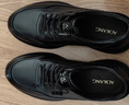 奧康（Aokang）奧康男鞋透氣休閑皮鞋商務(wù)休閑鞋舒適百搭厚底運動(dòng)鞋 黑色41  曬單實(shí)拍圖