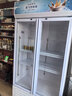 新飛 （Frestec）展示柜冷藏保鮮柜酒水飲料冰柜雙開(kāi)門(mén)冷藏柜酒店冷藏保鮮柜超市直冷玻璃門(mén)風(fēng)冷無(wú)霜冰箱立式冷柜 小雙門(mén)藍白588L【直冷省電】1米 曬單實(shí)拍圖
