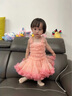 G.duck童裝tutu裙女童連衣裙夏季吊帶裙兒童公主裙子甜美風(fēng)生日蓬蓬紗裙 米白色 90 尺碼1~2歲【 80-90cm】 曬單實(shí)拍圖