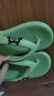 美人橋女士人字拖新甜美卡通休閑室外穿輕便軟厚底街頭夏夾趾涼拖鞋 綠色（厚約3.2CM） 36 曬單實(shí)拍圖