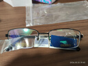 精工（SEIKO）眼鏡近視可配度數男款半框鈦材眼鏡框架HT01080 113亮黑色/銀鈀色 曬單實(shí)拍圖