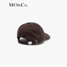 MO&Co.洗水斑駁棉質(zhì)牛仔爛邊棒球帽摩安珂 咖啡色 曬單實(shí)拍圖