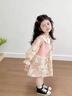 G.duck小黃鴨2026新款春秋季甜美花朵裙女童洋氣公主連衣裙百搭出行 粉色 130 (建議身高120cm-130cm) 曬單實(shí)拍圖