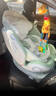Prigel兒童安全座椅嬰兒車(chē)載汽車(chē)用寶寶新生小月齡0-12歲通風(fēng)加熱可坐躺 舒安基礎款-奶油青提（不窩脖+單手旋轉+上拉帶） 曬單實(shí)拍圖