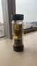 茶水分離高硼硅玻璃杯男士雙層泡茶杯子旋轉保溫水杯胖東來(lái)同款 旋轉[溫顯款]煤灰色 301-400ml 曬單實(shí)拍圖