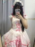 閃動(dòng)少女（SHANDONGSHAONV）新品Lolita洋裝芭蕾風(fēng)jsk洛麗塔吊帶連衣裙蘿莉 粉色jsk吊帶+粉色拖尾+粉色發(fā)帶 S 單件 曬單實(shí)拍圖