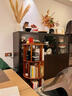 實(shí)木旋轉書(shū)架360度書(shū)柜置物架落地一體靠墻可移動(dòng)轉角夾縫小窄柜 5層胡桃色166cm_穩固不晃_可移動(dòng) 組裝 曬單實(shí)拍圖