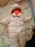 英氏（YEEHOO）嬰兒衣服新生兒羽絨服冬季保暖連體衣羽絨爬服 曬單實(shí)拍圖