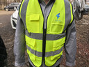 圣馳反光安全背心施工反光衣工地環(huán)衛交通建筑夜間發(fā)光保安馬甲熒光馬甲定制印logo （新國標加厚）口袋款熒光黃【針織布高亮】 均碼 曬單實(shí)拍圖