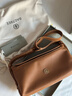 BAGTREE【明星同款】包包樹(shù)奶盒包植鞣皮單肩斜挎腋下通勤Hobo枕頭女士包 焦糖色-中號【磁吸拉鏈款】 高級小眾 曬單實(shí)拍圖