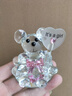 浦廣藝水晶小熊擺件新生女寶寶紀念品生日滿(mǎn)月派對婚禮水晶伴手禮 透明水晶 愛(ài)心小熊擺件6.2*6.2cm 曬單實(shí)拍圖