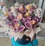 冉子花坊鮮花速遞粉玫瑰抱抱桶向日葵花籃生日禮物送女友愛(ài)人同城配送 愛(ài)的抱抱紫色 曬單實(shí)拍圖