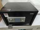 得力（deli）保險柜 家用辦公電子密碼保險箱小型保管箱入墻入柜私密箱隱藏保密柜 可固定安裝 25cm墨玉黑 曬單實(shí)拍圖