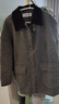 百圖（betu）女裝冬季新款毛呢外套巴恩風(fēng)撞色翻領(lǐng)雙面呢大衣女2510T12 灰色 M 曬單實(shí)拍圖