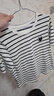初申夏季短袖T恤女時(shí)尚百搭圓領(lǐng)愛(ài)心標條紋純棉半袖上衣S13KT1172 曬單實(shí)拍圖