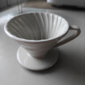V60萃取過(guò)濾杯咖啡杯掛耳滴漏過(guò)濾器漏斗陶瓷手沖壺套裝分享壺 大號V型濾杯-白色(2~4人份) 曬單實(shí)拍圖