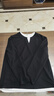 名創(chuàng  )優(yōu)品（MINISO）華夫格假兩件男士長(cháng)袖t恤2026新款秋季V領(lǐng)打底衫美式休閑上衣服男 【單件裝】黑色 2XL  (體重160-180斤) 曬單實(shí)拍圖