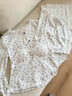 另塵少女白色碎花帶胸墊短袖睡衣女款春秋季舒適木耳邊短褲家居服套裝 5083 白色碎花 固定胸墊 XL 曬單實(shí)拍圖