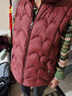 媽媽加厚羽絨棉馬甲2025新款秋冬奶奶保暖棉衣背心中老年女裝外套 酒紅色 6XL 建議140-160斤 曬單實(shí)拍圖
