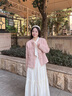 香影小香風(fēng)粗花呢外套女2026春裝新款千金名媛風(fēng)粉色甜美短款上衣 銀牡丹色 S 155/80A/85-95斤 曬單實(shí)拍圖