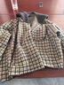 皮爾卡丹（pierre cardin）小香風(fēng)短款格子毛呢外套女春秋2025新款加厚寬松流蘇開(kāi)衫潮 連 帽咖色 L 110-120斤 曬單實(shí)拍圖