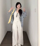 蔓爾依休閑褲女裝套裝春裝2026新款春夏穿搭洋氣質(zhì)衣服減齡襯衫闊腿褲子 襯衫+褲子 （兩件套） M 曬單實(shí)拍圖