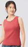 銅牛精梳羅紋棉女背心春夏女士收腰打底背心內搭VB079 淺蓮紅 M (165/90) 曬單實(shí)拍圖