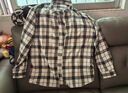 優(yōu)衣庫男女裝法蘭絨格子襯衫長(cháng)袖襯衣薄外套481225 481225/30淺米色 XL 曬單實(shí)拍圖