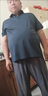 老爺車(chē)（LAOYECHE）加肥加大短袖t恤衫夏季胖子大碼寬松t恤大肚腩中老年爸爸裝上衣 F80豆綠 4XL 190建議190-210斤 曬單實(shí)拍圖