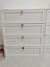 阿格貝貝（agebeibei）鋼制斗柜五斗柜收納柜家用客廳臥室靠墻落地抽屜柜子多層置儲物柜 四斗柜【高98*深40*寬80】 奶油白 曬單實(shí)拍圖