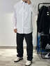 棉之雪白色襯衫男士長(cháng)袖高級感西裝內搭輕熟風(fēng)痞帥加厚襯衣外套 白色-長(cháng)袖襯衫 XL 曬單實(shí)拍圖