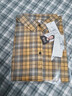啄木鳥(niǎo)好棉格子長(cháng)袖襯衫女春秋2026新款小個(gè)子女裝襯衣設計感上衣 姜黃 2XL 建議125-135斤 曬單實(shí)拍圖