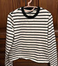UR2026春季新款女裝休閑撞色領(lǐng)條紋棉質(zhì)長(cháng)袖T恤UWB450060 黑色條紋 S 曬單實(shí)拍圖