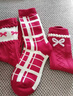 棉滿(mǎn)滿(mǎn)兒童襪子100%純棉抗菌本命年大紅色馬年新年中筒襪女童秋冬季5雙 曬單實(shí)拍圖
