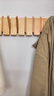 瑜品佳實(shí)木掛鉤玄關(guān)入戶(hù)臥室掛衣鉤墻上木質(zhì)掛衣架壁掛創(chuàng  )意墻壁衣帽掛鉤 鋼琴鍵掛衣鉤【八鉤 原木色】 曬單實(shí)拍圖
