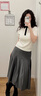 優(yōu)衣庫女裝寬褶中裙/半身裙裙子479916 488364 488364/08深灰色 L 曬單實(shí)拍圖